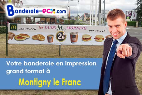 Banderole publicitaire sur mesure à Montigny-le-Franc (Aisne/2250)