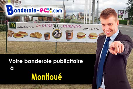 Banderole personnalisée sur mesure à Montloué (Aisne/2340)