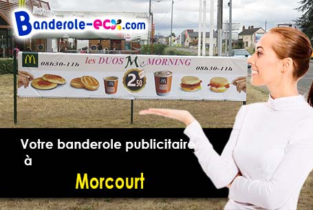 Banderole personnalisée sur mesure à Morcourt (Aisne/2100)