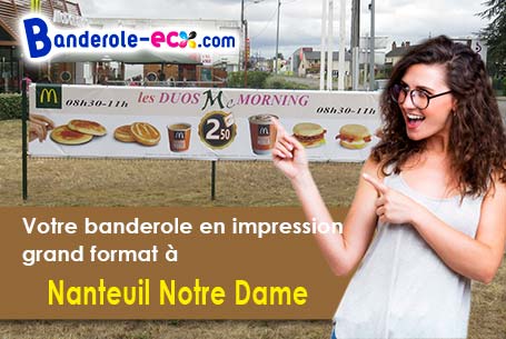 Banderole publicitaire sur mesure à Nanteuil-Notre-Dame (Aisne/2210)