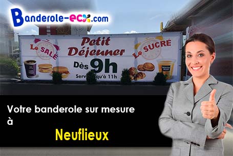 Banderole publicitaire sur mesure à Neuflieux (Aisne/2300)