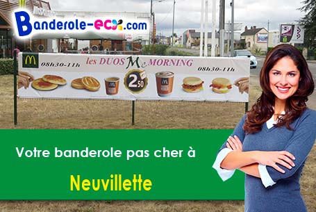 Banderole personnalisée sur mesure à Neuvillette (Aisne/2390)