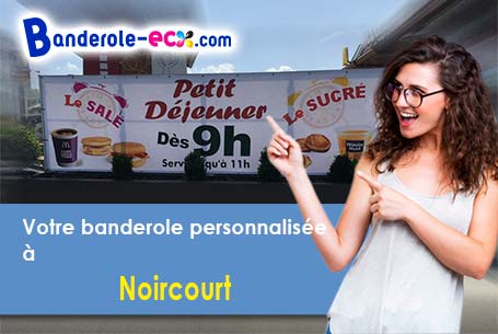 Banderole personnalisée sur mesure à Noircourt (Aisne/2340)