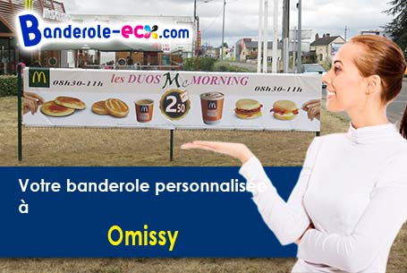 Banderole pas cher sur mesure à Omissy (Aisne/2100)