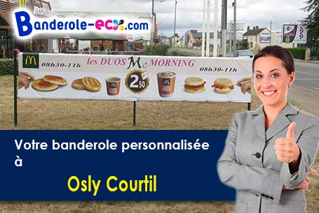 Banderole personnalisée sur mesure à Osly-Courtil (Aisne/2290)