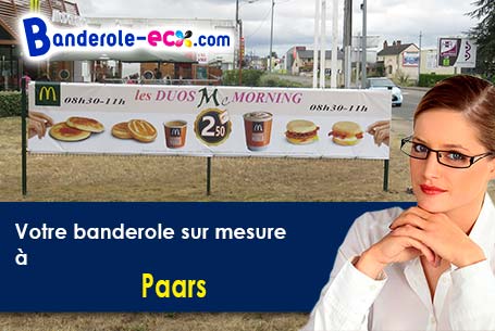 Banderole publicitaire sur mesure à Paars (Aisne/2220)