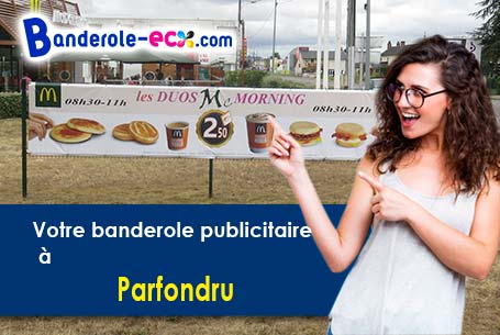 Banderole personnalisée sur mesure à Parfondru (Aisne/2840)