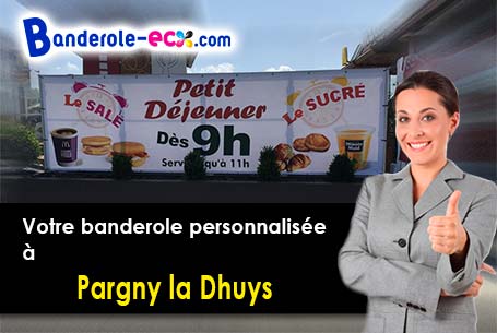 Banderole personnalisée sur mesure à Pargny-la-Dhuys (Aisne/2330)