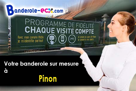 Banderole publicitaire sur mesure à Pinon (Aisne/2320)