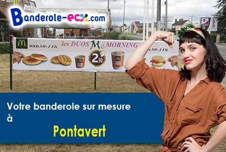 Banderole personnalisée sur mesure à Pontavert (Aisne/2160)