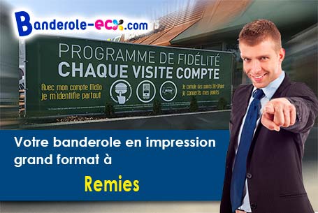 Banderole personnalisée sur mesure à Remies (Aisne/2270)