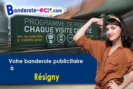 Banderole pas cher sur mesure à Résigny (Aisne/2360)