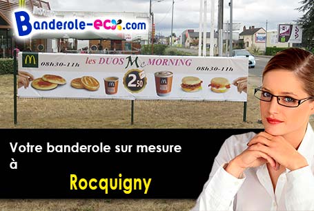 Banderole personnalisée sur mesure à Rocquigny (Aisne/2260)