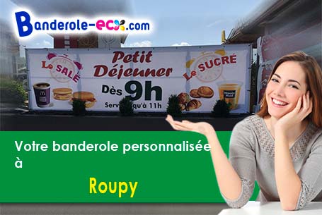 Banderole personnalisée sur mesure à Roupy (Aisne/2590)