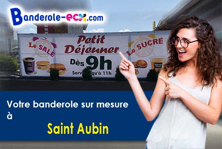 Banderole personnalisée sur mesure à Saint-Aubin (Aisne/2300)