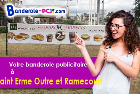 Banderole publicitaire sur mesure à Saint-Erme-Outre-et-Ramecourt (Aisne/2820)