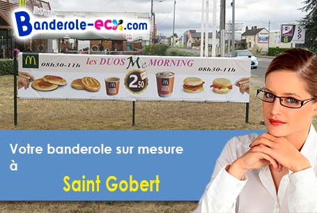 Banderole pas cher sur mesure à Saint-Gobert (Aisne/2140)