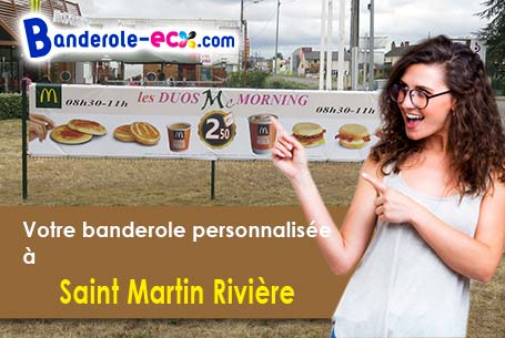 Banderole personnalisée sur mesure à Saint-Martin-Rivière (Aisne/2110)