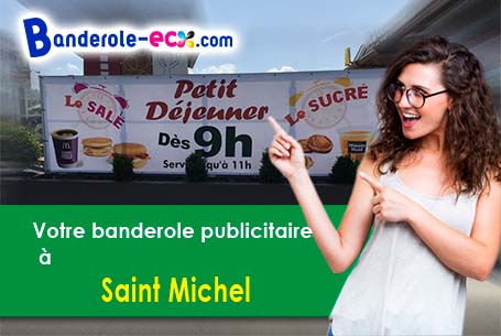 Banderole personnalisée sur mesure à Saint-Michel (Aisne/2830)