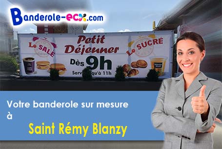 Banderole personnalisée sur mesure à Saint-Rémy-Blanzy (Aisne/2210)
