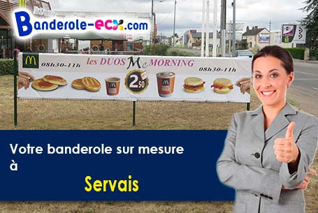 Banderole publicitaire sur mesure à Servais (Aisne/2700)