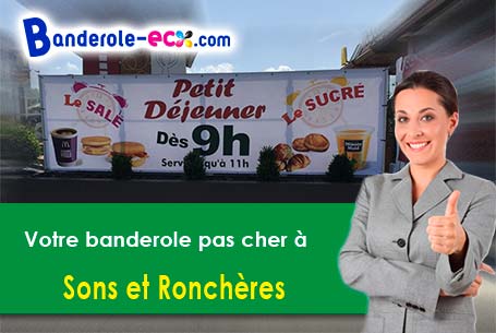 Banderole pas cher sur mesure à Sons-et-Ronchères (Aisne/2270)
