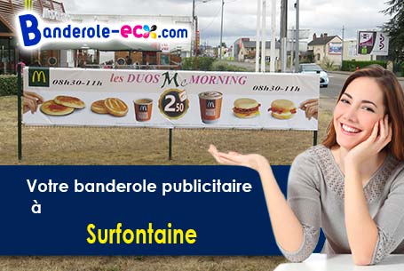 Banderole pas cher sur mesure à Surfontaine (Aisne/2240)