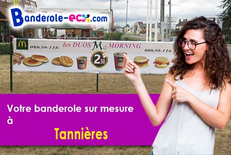 Banderole personnalisée sur mesure à Tannières (Aisne/2220)