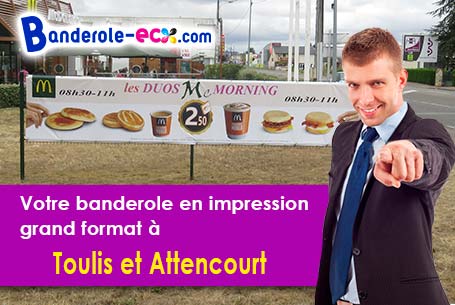 Banderole publicitaire sur mesure à Toulis-et-Attencourt (Aisne/2250)