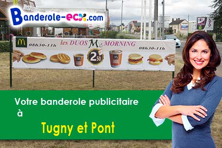 Banderole personnalisée sur mesure à Tugny-et-Pont (Aisne/2640)