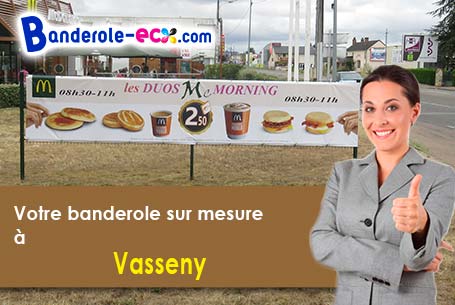 Banderole personnalisée sur mesure à Vasseny (Aisne/2220)