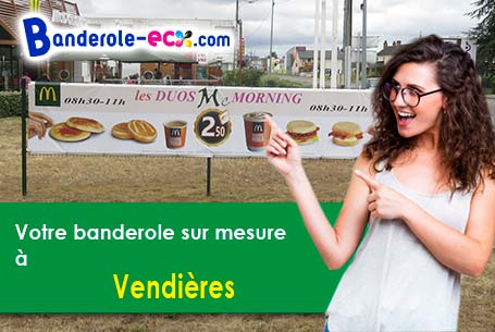 Banderole publicitaire sur mesure à Vendières (Aisne/2540)