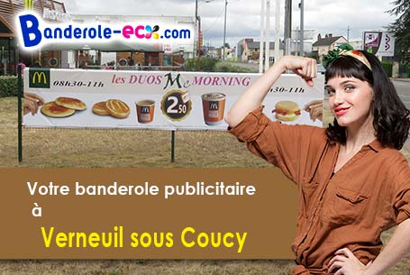 Banderole pas cher sur mesure à Verneuil-sous-Coucy (Aisne/2380)