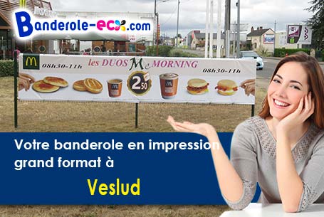 Banderole publicitaire sur mesure à Veslud (Aisne/2840)