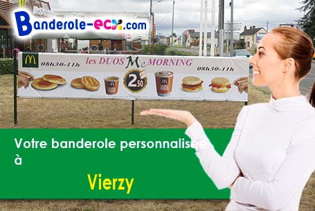 Banderole publicitaire sur mesure à Vierzy (Aisne/2210)