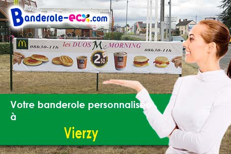 Banderole publicitaire sur mesure à Vierzy (Aisne/2210)
