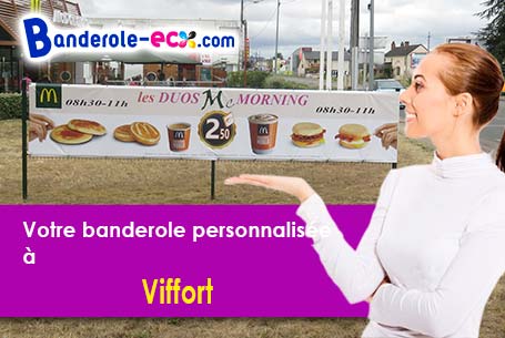 Banderole personnalisée sur mesure à Viffort (Aisne/2540)