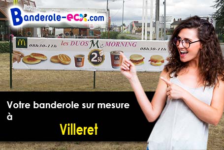 Banderole publicitaire sur mesure à Villeret (Aisne/2420)