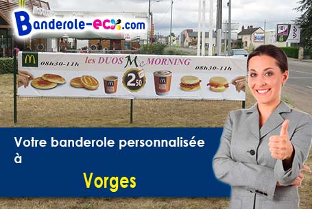 Banderole personnalisée sur mesure à Vorges (Aisne/2860)