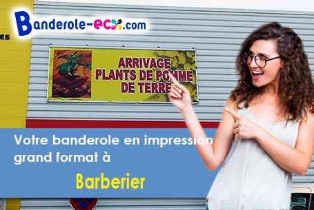 Banderole publicitaire sur mesure à Barberier (Allier/3140)