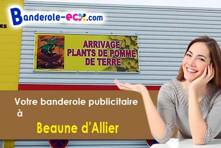 Banderole pas cher sur mesure à Beaune-d'Allier (Allier/3390)