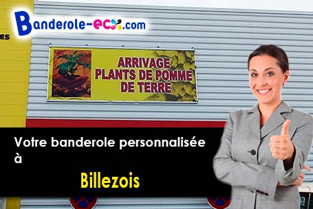 Banderole personnalisée sur mesure à Billezois (Allier/3120)