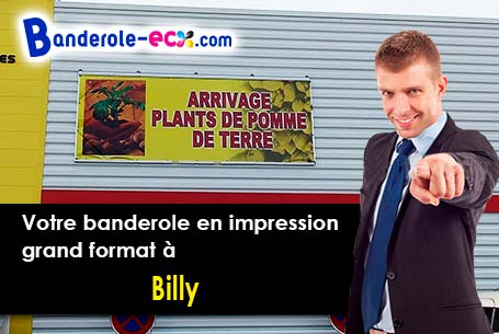 Banderole personnalisée sur mesure à Billy (Allier/3260)