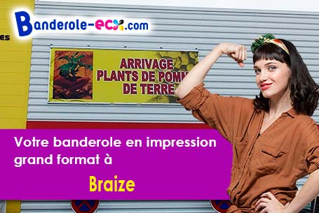 Banderole publicitaire sur mesure à Braize (Allier/3360)