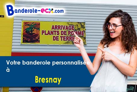 Banderole personnalisée sur mesure à Bresnay (Allier/3210)