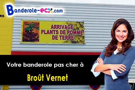 Banderole publicitaire sur mesure à Broût-Vernet (Allier/3110)