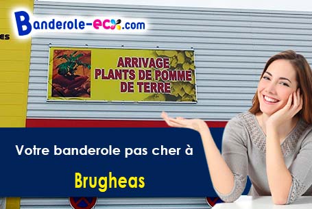 Banderole personnalisée sur mesure à Brugheas (Allier/3700)