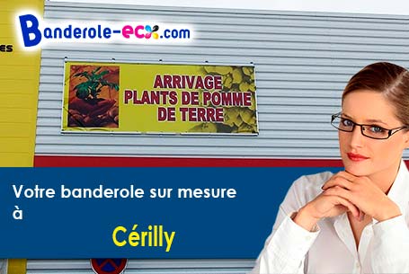 Banderole personnalisée sur mesure à Cérilly (Allier/3350)