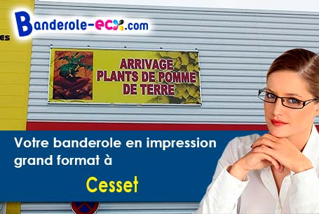 Banderole personnalisée sur mesure à Cesset (Allier/3500)