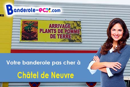 Banderole personnalisée sur mesure à Châtel-de-Neuvre (Allier/3500)